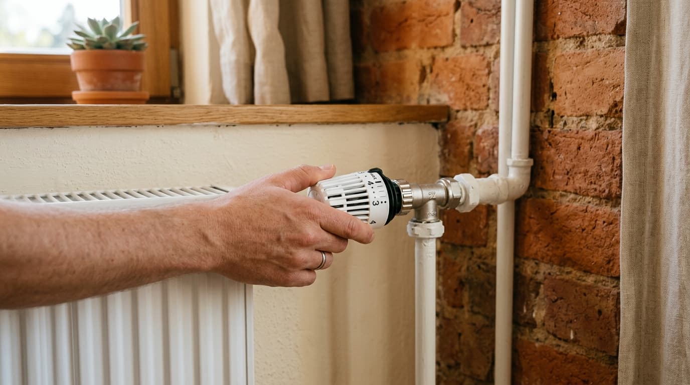 Thermostatic radiator valve: set, unstick, replace the head